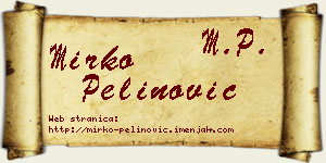 Mirko Pelinović vizit kartica